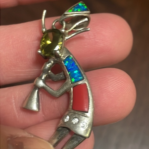 Sterling silver kokopelli pendant - Picture 2 of 5